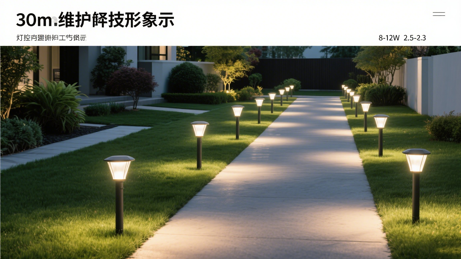 草坪燈的安裝與維護(hù)技巧 效果示意